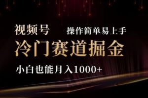 2024视频号冷门赛道掘金，操作简单轻松上手