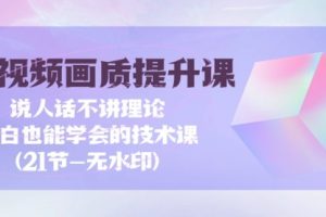短视频-画质提升课，说人话不讲理论，小白也能学会的技术课(21节-无水印)
