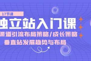 独立站入门课：多渠道 引流布局策略/成长策略/垂直站发展趋势与布局