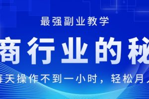 电商行业的秘密，新手每天操作不到一小时，月入过万