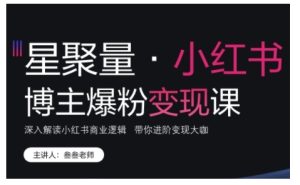 小红书博主爆粉变现秘籍：揭秘小红书商业逻辑，迈向变现大咖巅峰