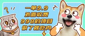 超简易 9.9 元项目，小白秒上手，一分钟产出作品