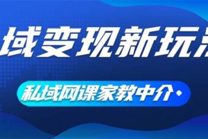 私域变现新玩法，网课家教中介，只做渠道和流量，让大学生给你打工