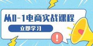 从零开网店实战特训课：访客获取、选款布局全教学，基础运营策划一站式搞定