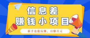 信息差小程序赚钱神器：初学者轻松玩转，日赚 100 元整套工具包来袭