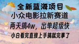 电影拉新全新蓝海：两天 3w 实操，日做两小时轻松爆单