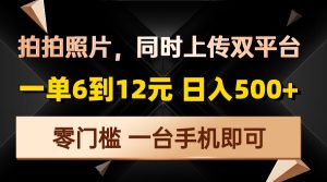 拍拍照片赚大钱：双平台上传，日入500+，零门槛快速上手！