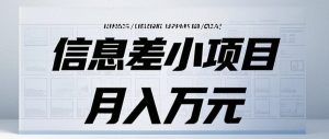 信息不对称小程序：世界各国短视频代免费下载，新项目使用方便零成本零门槛月入过万！