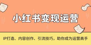 小红书变现经营全能课：IP 塑造、内容创作、引流秘籍，成就运营高手之路