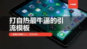 超牛引流模板来袭：自热视频二剪搬运，日引 300 + 流量爆棚