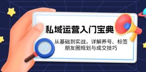 私域运营基础到实战宝典：养号标签朋友圈成交全解析