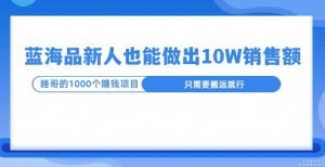 蓝海品销售秘籍：新号也能突破10万销售额，年底销量翻倍！