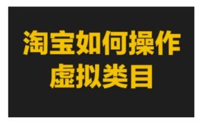 淘宝虚拟类目运营实操宝典：全流程玩法揭秘，开启盈利新篇