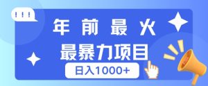 年前最火项目：引流+变现双重操作，日入多张轻松赚！