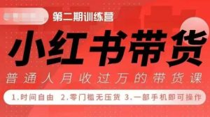 小红书带货 42 天训练营 2.0：宝妈上班族等副业增收神器，带货技能全面提升