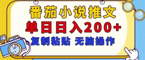 番茄小说推文傻瓜式操作：复制粘贴日入 200+，详细教程助你开启躺赚