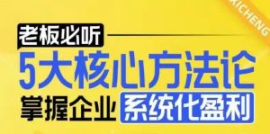 老板必听：掌握5大核心方法论，企业系统化盈利