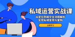 私域流量运营实战演练课，从查找到交易量全过程分析，完成私域变现与回购