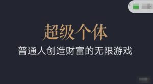 超级个体2024-2025逆风翻盘手册，平常人创造价值的无限恐怖游戏