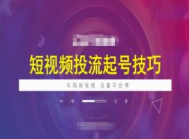 小视频投流养号方法，小视频抖加方法，合理布局小视频，总流量不容易停