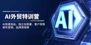 AI出口外贸夏令营：AI迅速选款、自建站构建、顾客获得、电子邮件营销、品牌推广等