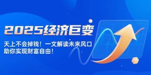 2025经济发展巨大变化，天上不会掉钱！一文讲解将来出风口，帮助你实现财务自由！
