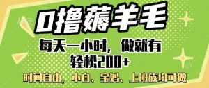 0撸撸羊毛，每天一小时，做就会有轻轻松松2张，新手宝妈妈，工薪族都可做