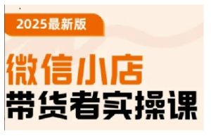 2025最新版微信小商店卖货者实操课，基本操作到高级运营方法，快速入门