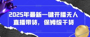2025年全新一键播出没有人直播卖货，家庭保姆级干货知识