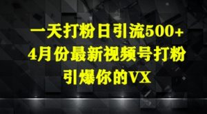 一天打粉日引流+，月份最新视频号打粉，引爆你的微信