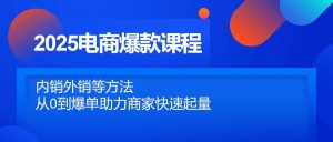 电商爆款课程，内销外销等方法，从到爆单助力商家快速起量