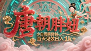 用AI复制“唐代肥妞”日更条，服务平台玩命拉流，新手闭上眼拷贝，当日奏效，日入k