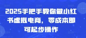 教你如何做小红书的虚似电子商务，零成本就可以起步操作