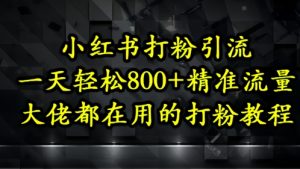 小红书的磨粉引流方法，一天轻轻松松 精准流量人群，巨头都在用的磨粉实例教程