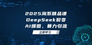 2025 淘宝精品课程，DeepSeek 裂变式，AI 爆图，暴力行为引流方法