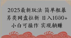 百度云盘引流，小众游戏玩法，纯拾钱月入8k，0基本新手也可以做