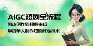 AIGC 短剧制作：单人实战指南，掌握剧本到视频生成的全流程核心技巧