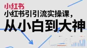 小红书引流实操课，从小白到高手
