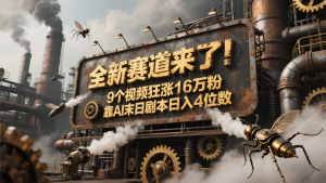 全新生态来啦！9段视频爆涨16万粉，靠AI末日台本日入4个数，发表评论通宵熬夜追更！