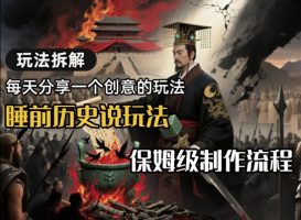 玩法拆解睡前历史说玩法，保姆级制作流程