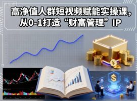 高净值人群短视频赋能实操课，从0-1打造“财富管理”IP