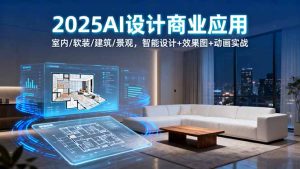 2025AI设计商业应用：室内/软装/建筑/景观，智能设计+效果图+动画实战