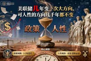 付费文章:美联储几年变一次大方向,可人性的方向几千年都不变