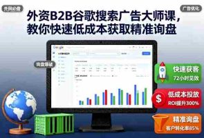 外资B2B谷歌搜索广告大师课,教你快速低成本获取精准询盘