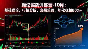 缠论实战训练营-10月:基础理论,行情分析,交易策略,年化收益80%+