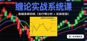缠论实战系统课:直播录屏回放(含行情分析 + 实操答疑(更新10月)