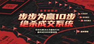 步步为赢10步绝杀成交系统，系统化解决从流量吸引到最终成交的完整链路