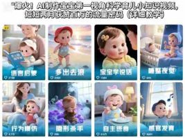 爆火！AI制作宝宝第一视角科学育儿小知识视频，短短两月获赞百万的流量密码（详细教学）