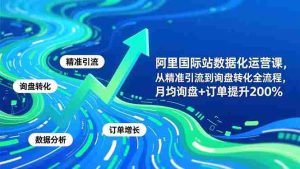 阿里国际站数据化运营课-11月，从精准引流到询盘转化全流程，月均询盘+订单提升200%