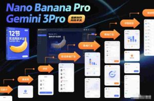 Nano Banana Pro Gemini 3Pro，最新创作实战课，12节实战向技术流，职场降维打击
